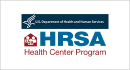 A logo for the health center program.