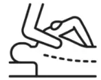 A person is using the foot pedal to move.